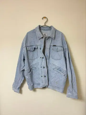 Calvin Klein Jeans 라이트 블루 데님 자켓