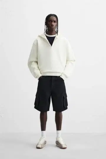 ZARA 자라 데님 카고 버뮤다 팬츠 EU46