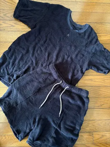 ABYTS 파일 원단 룸웨어 세트 네이비1 사토 타케루