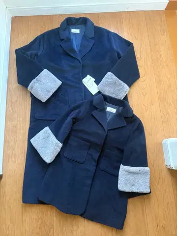 키무라탄 패밀리 코디 코트 세트 네이비 프리 110
