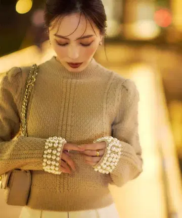 아뉴앙스 펄 니트 gray