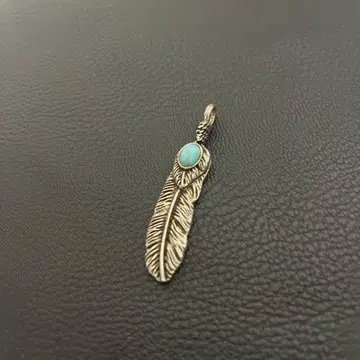 실버 깃털 모티브 목걸이 참