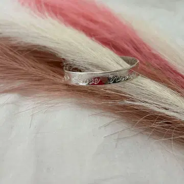 미사용 새상품 실버 오픈 커프 팔찌 약 6cm 러브 포에버