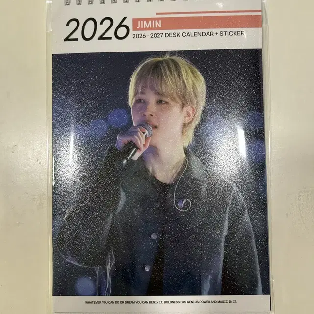 BTS 방탄 지민 2026 데스크 캘린더 + 스티커 비공굿