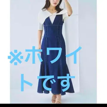 LAGUNAMOON 레이스업 머메이드 데님 원피스