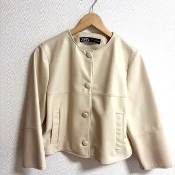 ZARA 숏 가죽 느낌 자켓 XS
