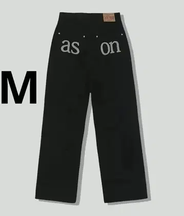 as'on 블랙 데님 팬츠 as on M 사이즈