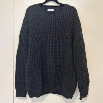 BEAUTY&YOUTH 와플 편직 크루넥 니트