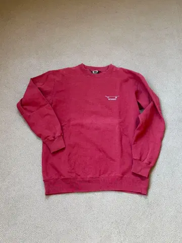 Vans 빨간색 맨투맨 90s usa제 레어 크림슨