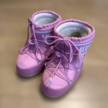 (오늘만) MOON BOOT 핑크 스노우 부츠