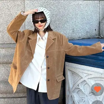 [새상품] 스웨이드 테일러드 자켓 nugu