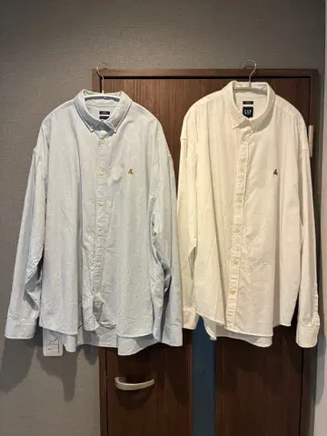 GAP 옥스퍼드 빅 실루엣 셔츠 긴팔 2장 세트