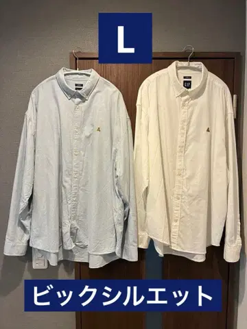 GAP 옥스퍼드 빅 실루엣 셔츠 긴팔 2장 세트