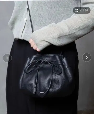 BEAURE 비유레 유레 소가죽 숄더백 복조리 블랙