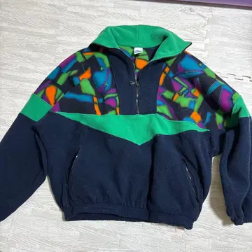 RODEO 플리스 자켓 네이비/그린/멀티 컬러