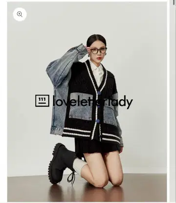 [ Aurora Boutique ] 데님 니트 자켓 LLA0407