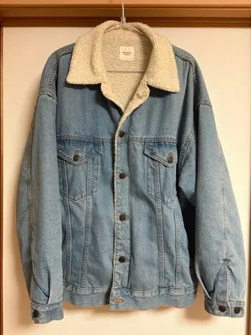 보아 카라 부착 라이트 블루 데님 자켓