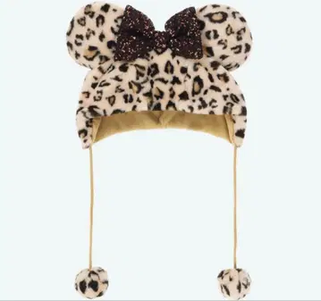 디즈니 팬캡 미니 레오파드 무늬 브라운