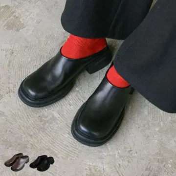 셀렉 모카 인조 가죽 슬라이드 신발 슬립온 사보