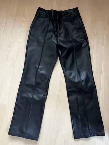 HARE 합성 피혁 블랙 바지 S