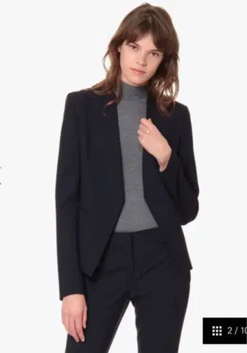 띠어리 노카라 자켓 Lanai 0 그레이