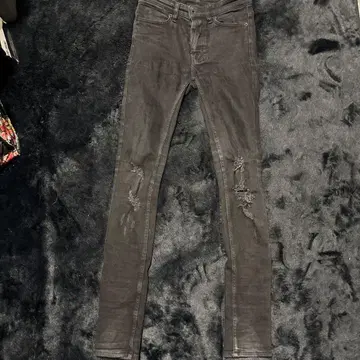 kusbi 데미지 데님 블랙 28