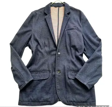 유나이티드 애로우즈 테일러드 자켓 안감 빨간색 보더 콤 네이비 컬러