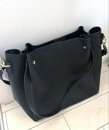 나노 유니버스 백 블랙 숄더백 투웨이