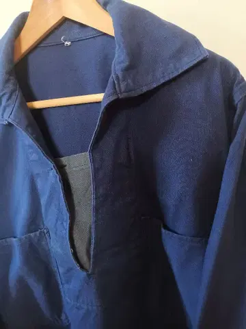 프랑스 피셔맨 스모크 풀오버 네이비 세일러 카라