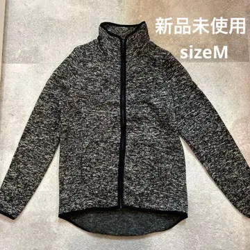 [ 미사용 새상품 ] AIGLE 니트 자켓 블랙과 화이트 믹스