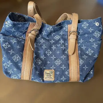 Daily russet 네이비 데님 토트백