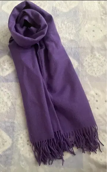 베이세스톡 캐시미어 혼방 머플러 퍼플