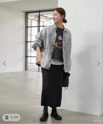 BAYCREW'S 그레이 데님 자켓