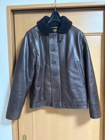 Y 2 LEATHER 가죽 N-1 덱 자켓 38 소가죽 무스탕