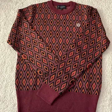 St Andrews 다이아몬드 패턴 스웨터 S 사이즈