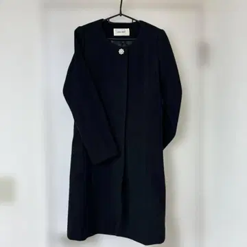 로얄 파티 블랙 롱 코트