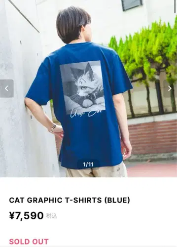 쵸마로 unny by maro CAT GRAPHIC T-SHIRTS