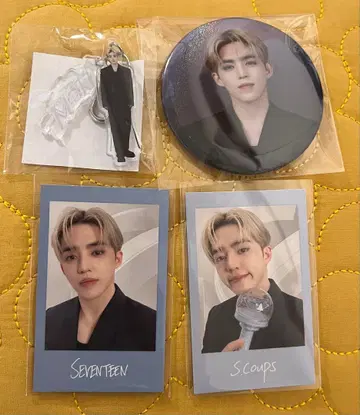세븐틴 에스쿱스 아크릴 키링 캔뱃지 인스턴트 사진