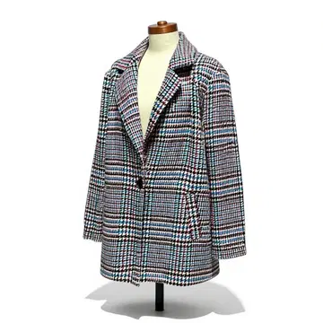 Forever21 울 체크 무늬 자켓