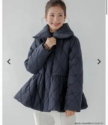 핏모어 fitmore 페플럼 패딩 자켓 네이비