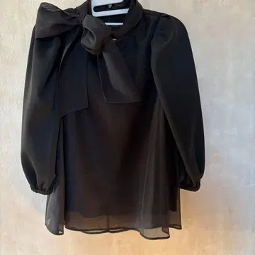 FENNEL 쉬폰 블라우스 블랙 M size 택 가격표 포함