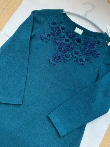 시빌라 2023 울 원피스 자수 그린 M