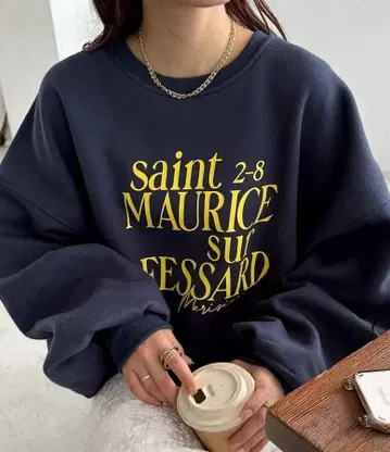 Discoat SAINT 마르쉐 로고 프린트 맨투맨 디스코트