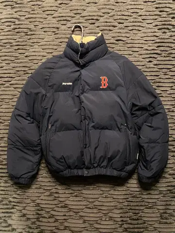 Perushu x MLB 보스턴 레드삭스 다운 네이비 S 숏 기장