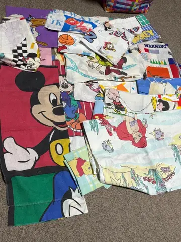 디즈니 빈티지 천 조각 묶음 판매