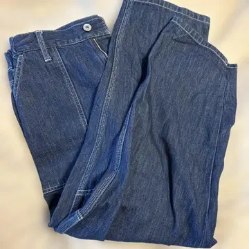 데님 와이드 레그 팬츠