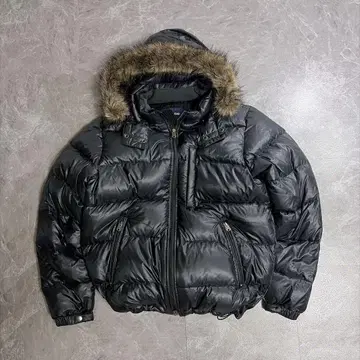 y2k 00s GAP 다운 자켓 퍼 다운 블랙