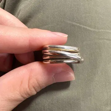 실버 트위스트 디자인 오픈 반지