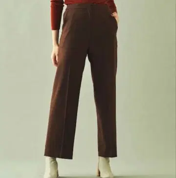 브라운 스트레이트 팬츠