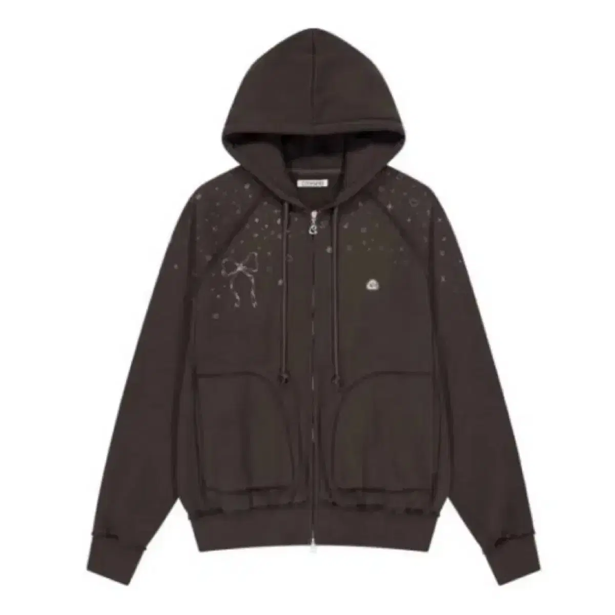 COYSEIO | 코이세이오 Koiseio stripe fleece hood zip-up red #코이세